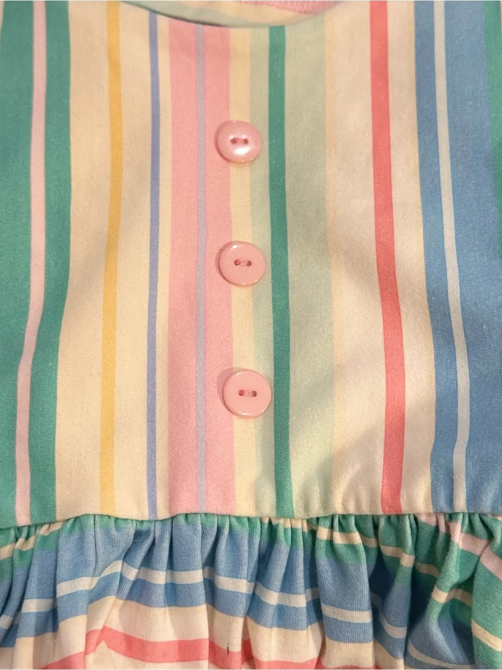 SweetHoney Girls Pastel Multi-Stripe Sleeveless Cotton Dress Size 10 - Picture 9 of 9